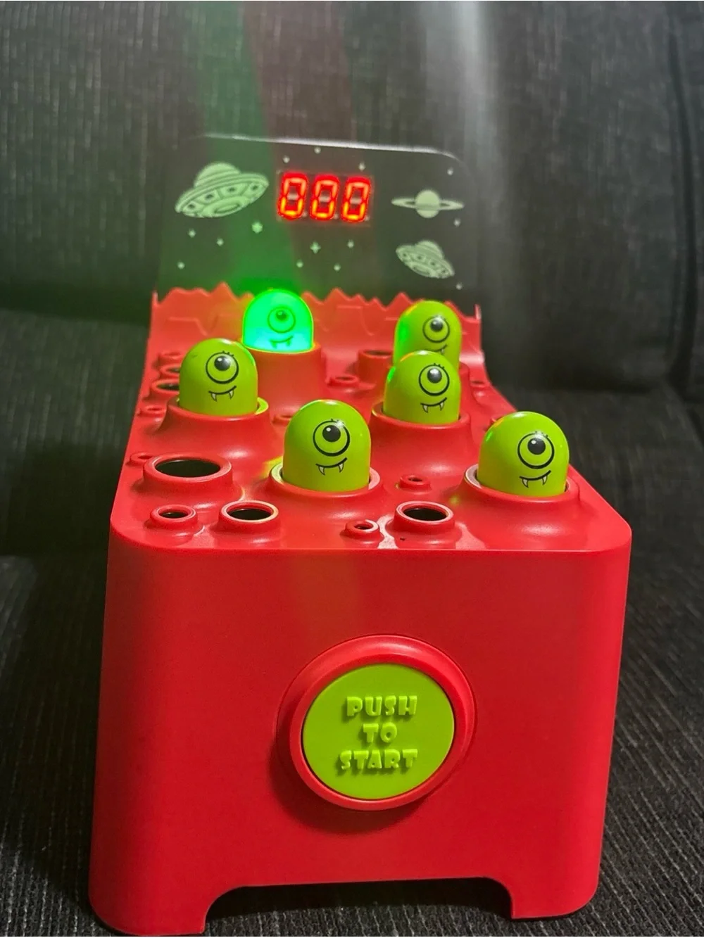 Classic Whack-a-Monster Game - Red & Green